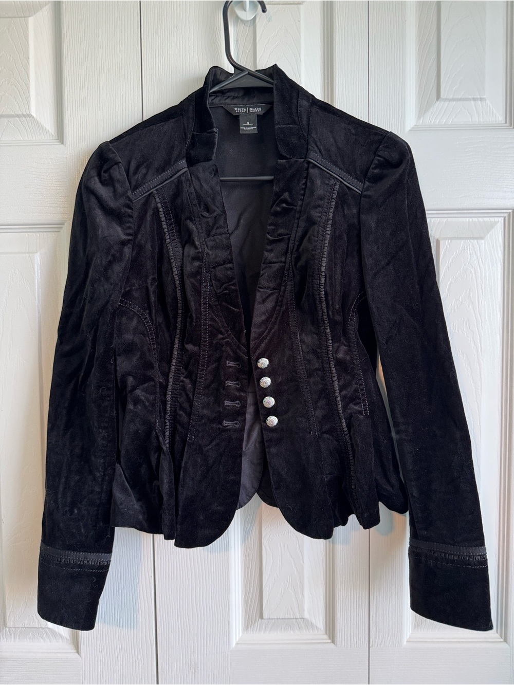 White House Black Market Velvet Fitted Blazer - Picture 4 of 10